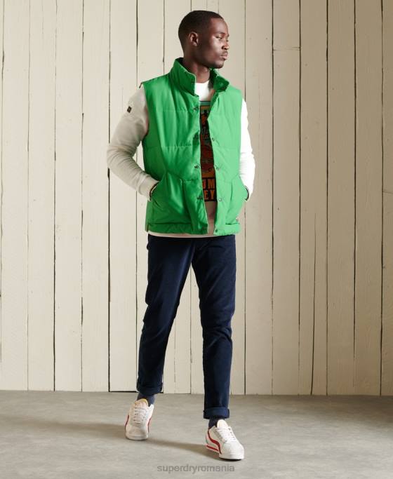 Superdry gilet de munte îmbrăcăminte verde bărbați JX0Z1176