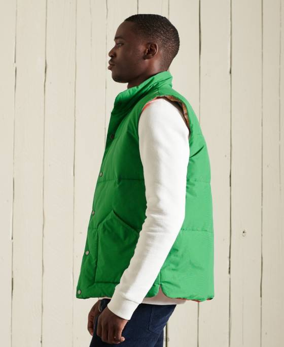 Superdry gilet de munte îmbrăcăminte verde bărbați JX0Z1176