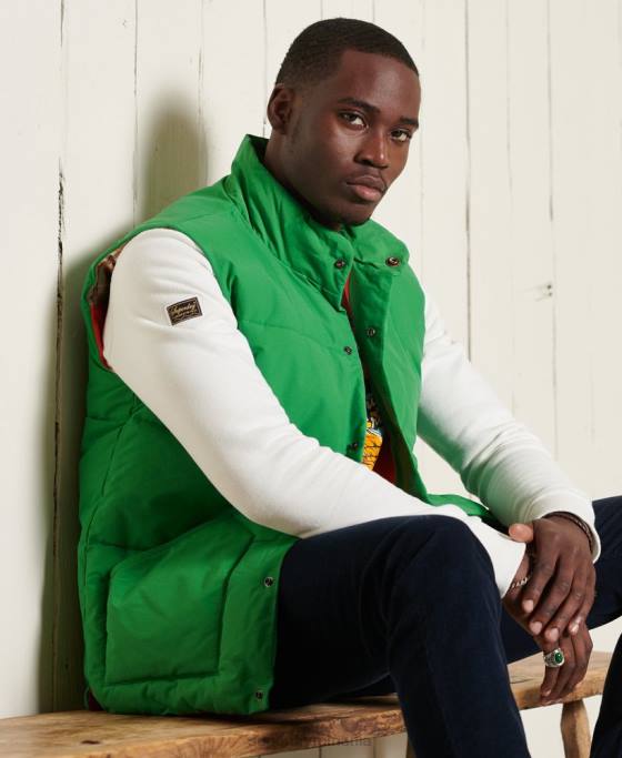 Superdry gilet de munte îmbrăcăminte verde bărbați JX0Z1176