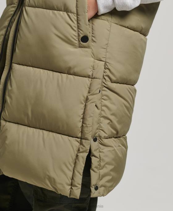 Superdry gilet matlasat cu paragate îmbrăcăminte verde femei JX0Z3593