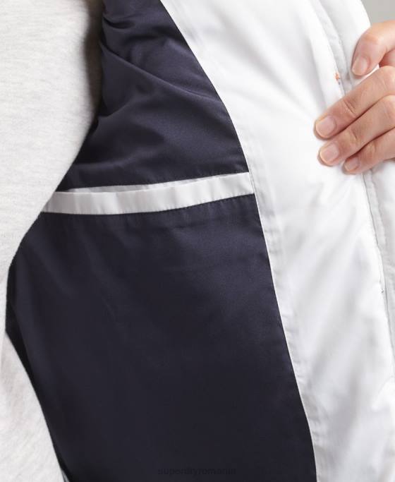 Superdry gilet puf cu panouri retro îmbrăcăminte marina femei JX0Z5578