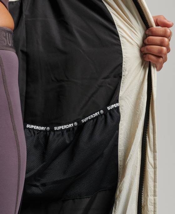 Superdry gilet puffer cu paragate ripstop îmbrăcăminte bej femei JX0Z3651