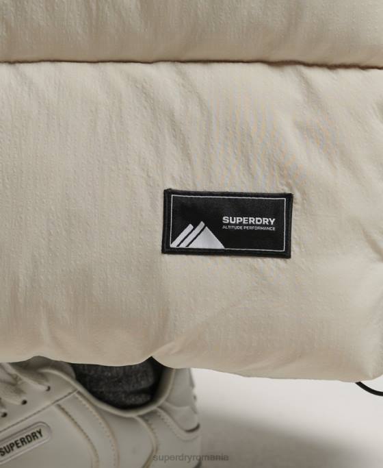 Superdry gilet puffer cu paragate ripstop îmbrăcăminte bej femei JX0Z3651