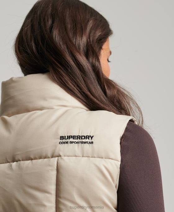 Superdry gilet sport montan îmbrăcăminte bej femei JX0Z5632