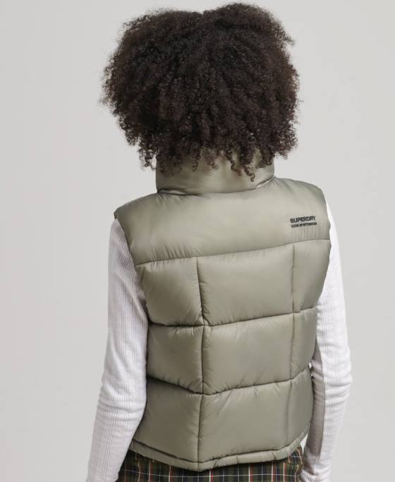 Superdry gilet sport montan îmbrăcăminte kaki femei JX0Z5440