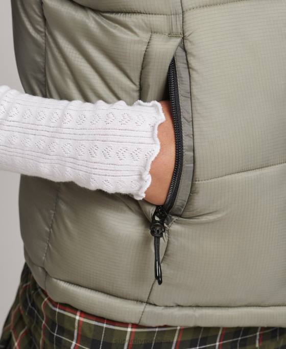 Superdry gilet sport montan îmbrăcăminte kaki femei JX0Z5440