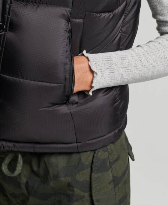 Superdry gilet sport montan îmbrăcăminte negru femei JX0Z5646