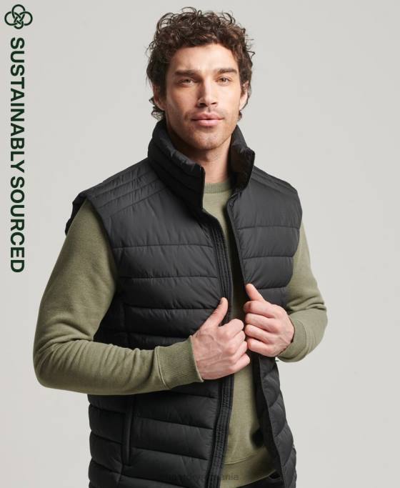 Superdry gilet studios fuji îmbrăcăminte negru bărbați JX0Z4651