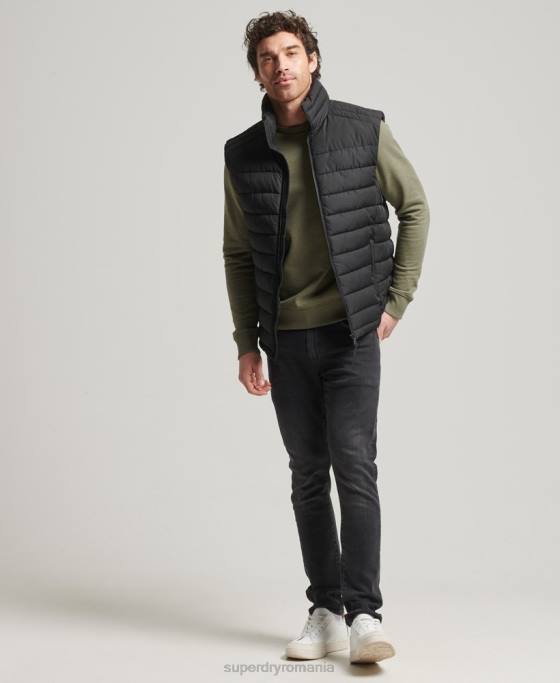Superdry gilet studios fuji îmbrăcăminte negru bărbați JX0Z4651
