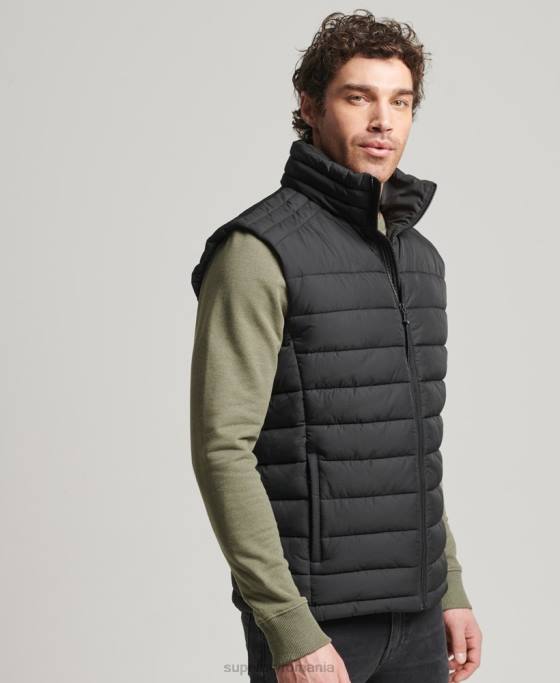 Superdry gilet studios fuji îmbrăcăminte negru bărbați JX0Z4651