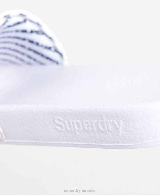 Superdry glisoare clasice cu logo pantofi alb bărbați JX0Z1939