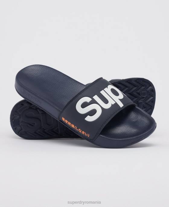 Superdry glisoare clasice cu logo pantofi marina bărbați JX0Z1952