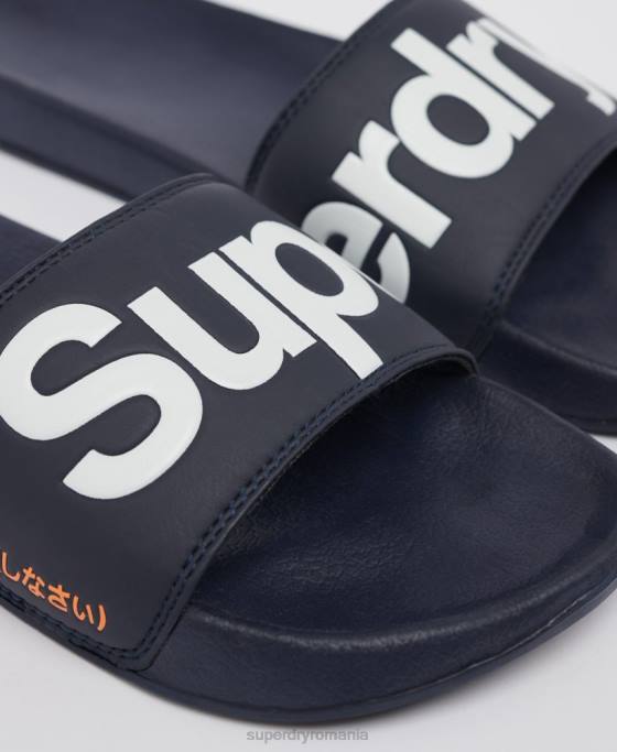 Superdry glisoare clasice cu logo pantofi marina bărbați JX0Z1952