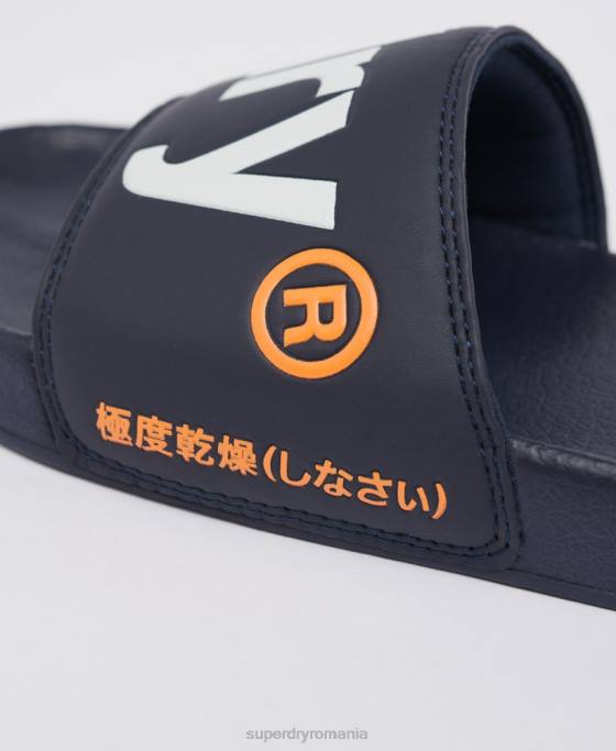 Superdry glisoare clasice cu logo pantofi marina bărbați JX0Z1952