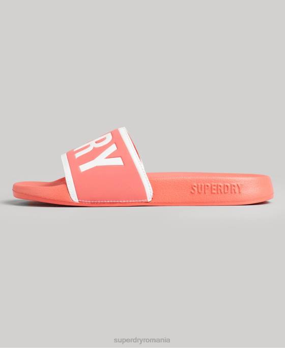 Superdry glisoare de bazin de bază pantofi coral femei JX0Z4380