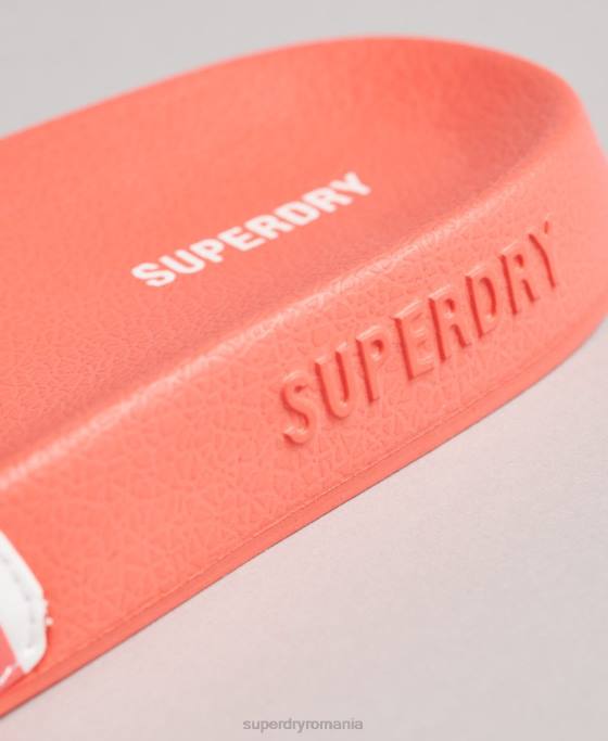 Superdry glisoare de bazin de bază pantofi coral femei JX0Z4380
