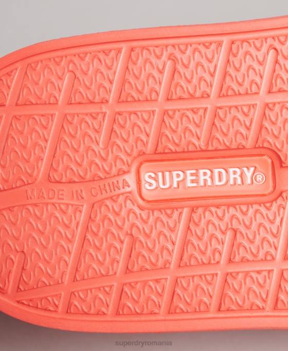 Superdry glisoare de bazin de bază pantofi coral femei JX0Z4380