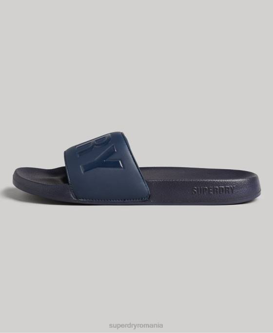 Superdry glisoare de bazin de bază pantofi marina bărbați JX0Z1885