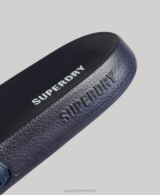 Superdry glisoare de bazin de bază pantofi marina bărbați JX0Z1885