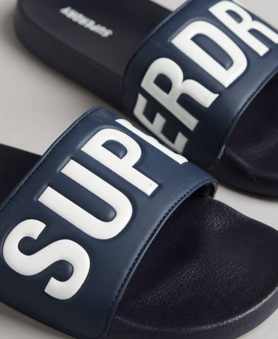 Superdry glisoare de bazin de bază pantofi marina bărbați JX0Z1905