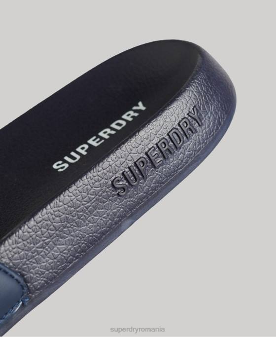 Superdry glisoare de bazin de bază pantofi marina bărbați JX0Z1905