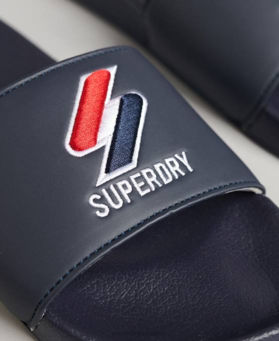 Superdry glisoare de bazin de bază pantofi marina bărbați JX0Z1917