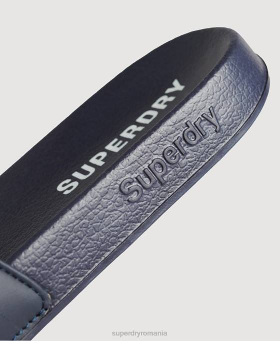 Superdry glisoare de bazin de bază pantofi marina bărbați JX0Z1917