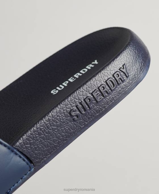 Superdry glisoare de bazin de bază pantofi marina femei JX0Z4370