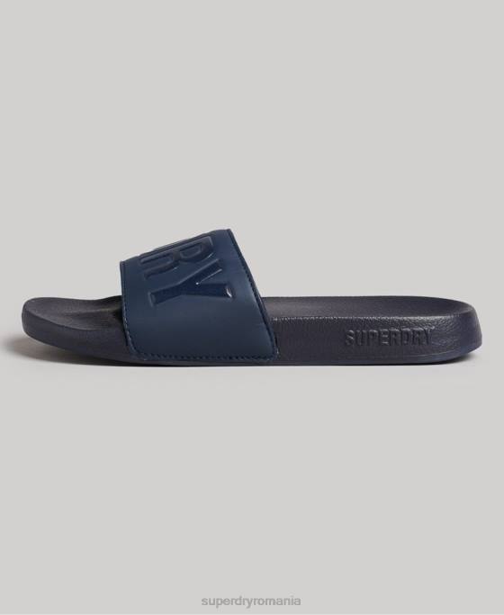 Superdry glisoare de bazin de bază pantofi marina femei JX0Z4381