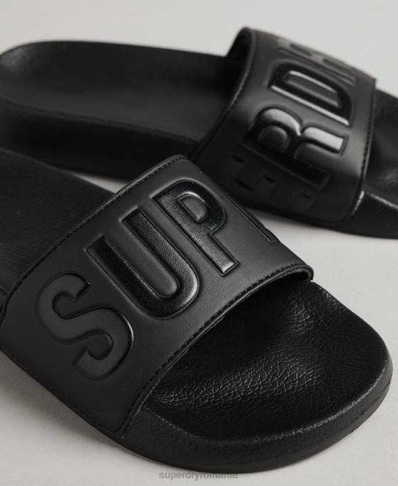 Superdry glisoare de bazin de bază pantofi negru femei JX0Z4367