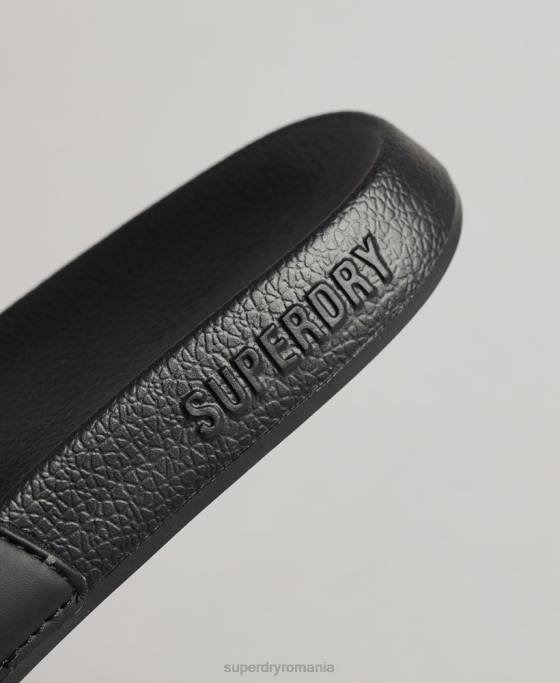Superdry glisoare de bazin de bază pantofi negru femei JX0Z4367