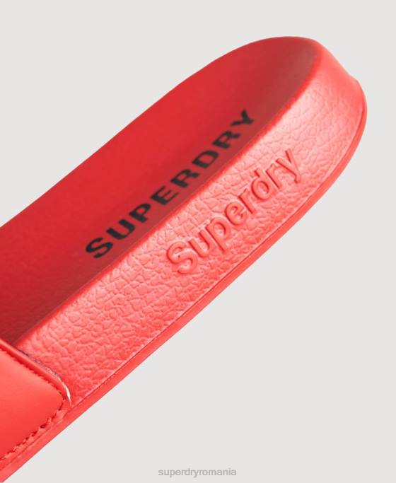 Superdry glisoare de bazin de bază pantofi roșu bărbați JX0Z1920