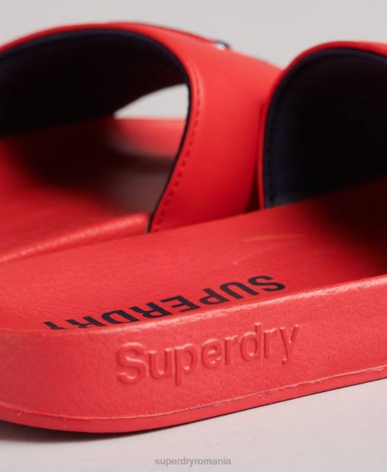 Superdry glisoare de bazin de bază pantofi roșu femei JX0Z4404