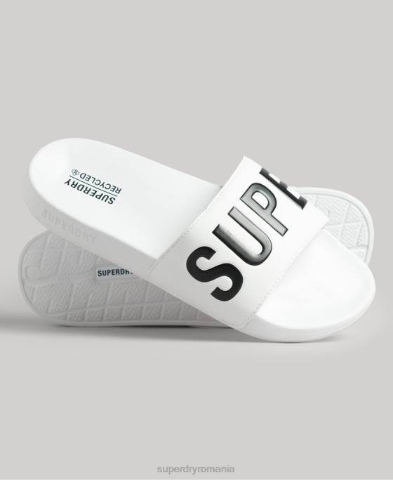 Superdry glisoare de bază de cod pantofi alb bărbați JX0Z1892