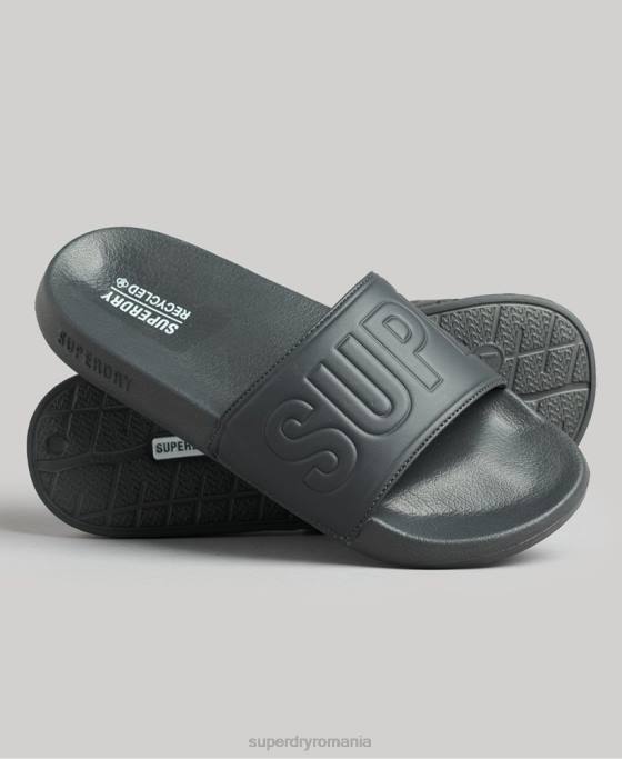 Superdry glisoare de bază de cod pantofi gri inchis bărbați JX0Z1889