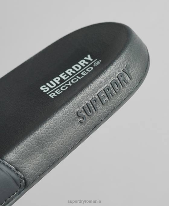 Superdry glisoare de bază de cod pantofi gri inchis bărbați JX0Z1889