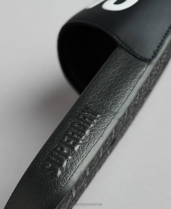 Superdry glisoare de bază de cod pantofi negru bărbați JX0Z1903