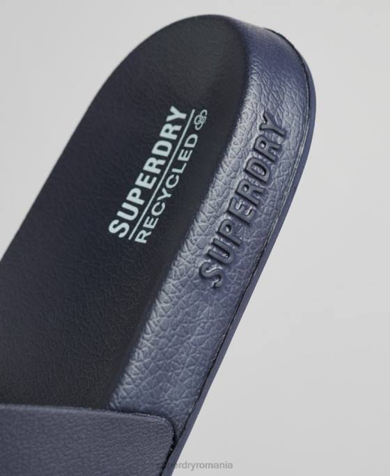 Superdry glisoare de piscină cu logo cod pantofi marina femei JX0Z4392