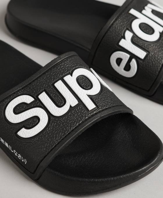 Superdry glisoare de piscină eva pantofi negru femei JX0Z4422