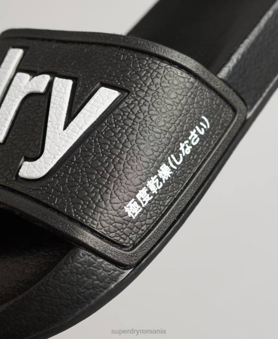 Superdry glisoare de piscină eva pantofi negru femei JX0Z4422