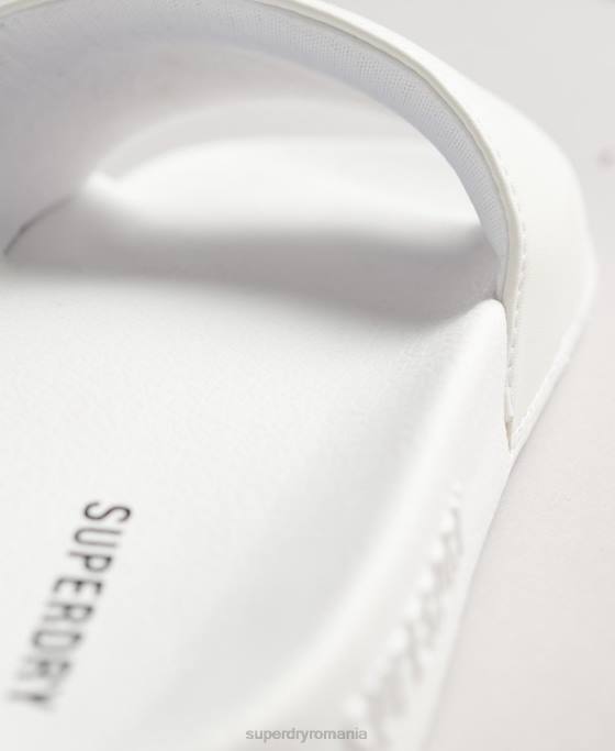 Superdry glisoare de piscină imprimate cu cod pantofi alb femei JX0Z4407