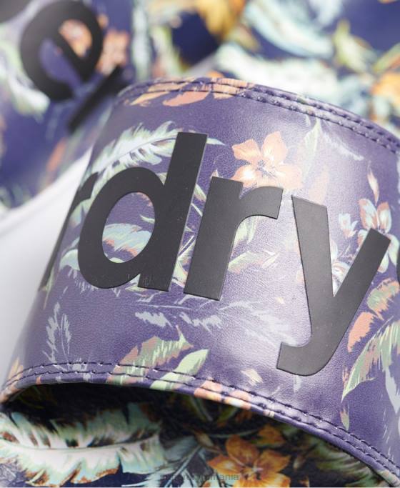 Superdry glisoare de piscină imprimate pantofi multi bărbați JX0Z1931