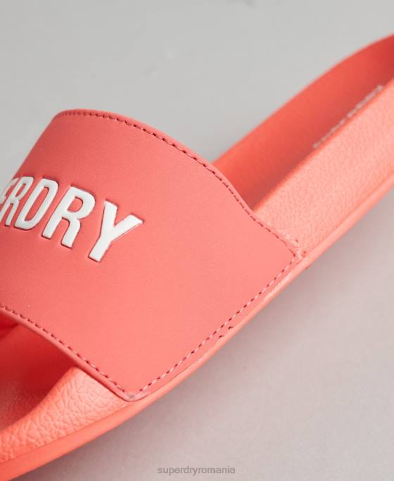Superdry glisoare de piscină turnate grafic pantofi coral femei JX0Z4411