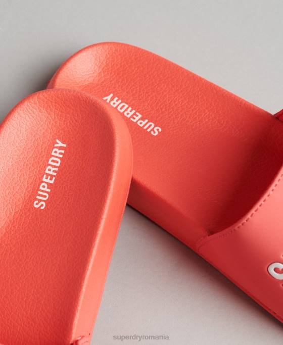 Superdry glisoare de piscină turnate grafic pantofi coral femei JX0Z4411