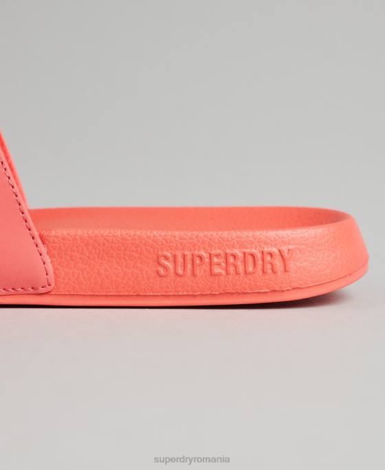 Superdry glisoare de piscină turnate grafic pantofi coral femei JX0Z4411
