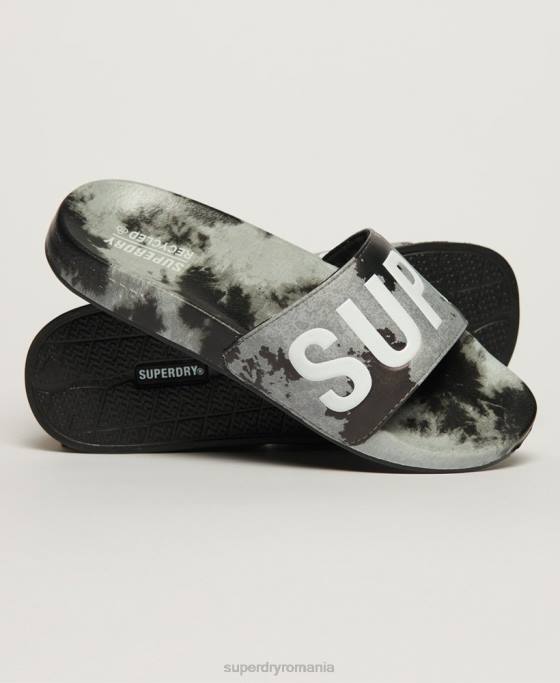 Superdry glisoare vegane tie dye pantofi negru femei JX0Z2003