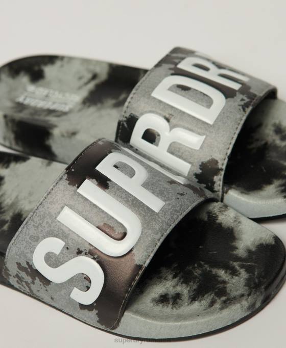 Superdry glisoare vegane tie dye pantofi negru femei JX0Z2003