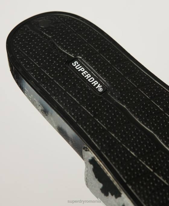 Superdry glisoare vegane tie dye pantofi negru femei JX0Z2003