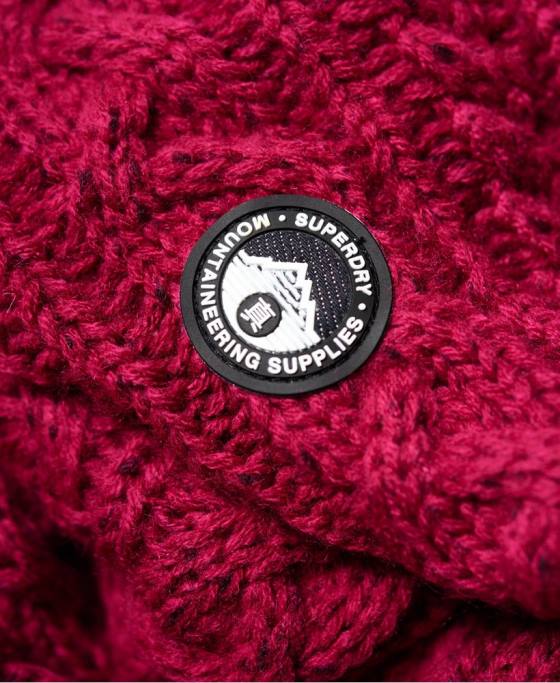 Superdry gracie cable snood accesorii roz femei JX0Z4336