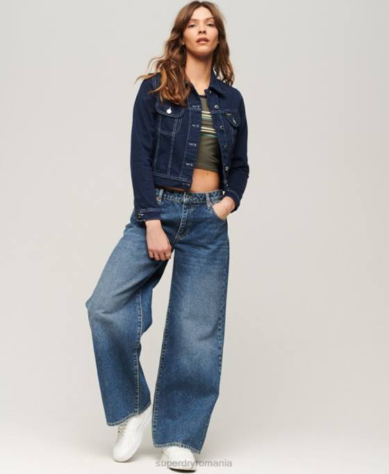 Superdry haine de lucru decupate îmbrăcăminte marina femei JX0Z3528